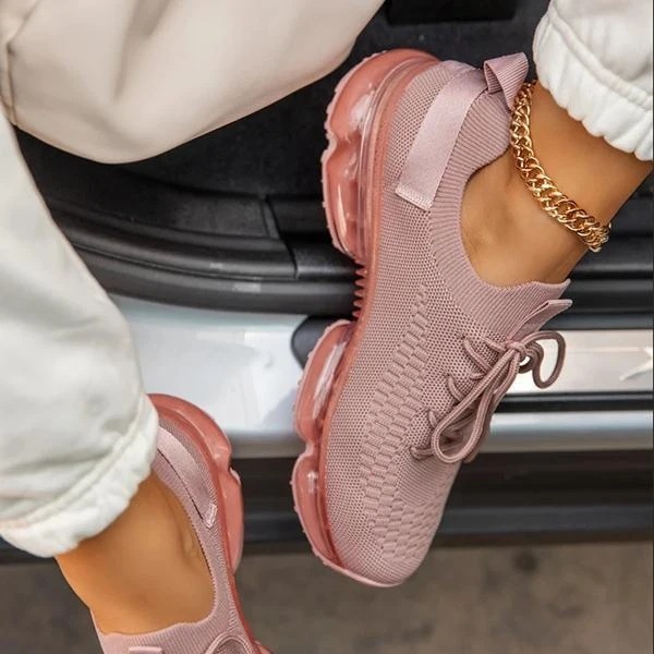 Orthopedic Shoes Women Versatile Slip-on Walking Sneakers Elastic Mesh Leisure