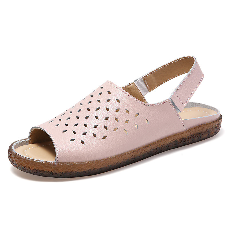 Hollow Out Low Top Flat Heel Breathable Women's Sandals: Perfect Blend of Comfort and Style