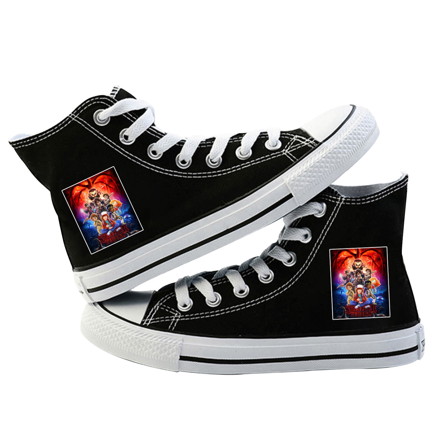 Hellfire Club High Top Sneakers Canvas Shoes Stranger Things