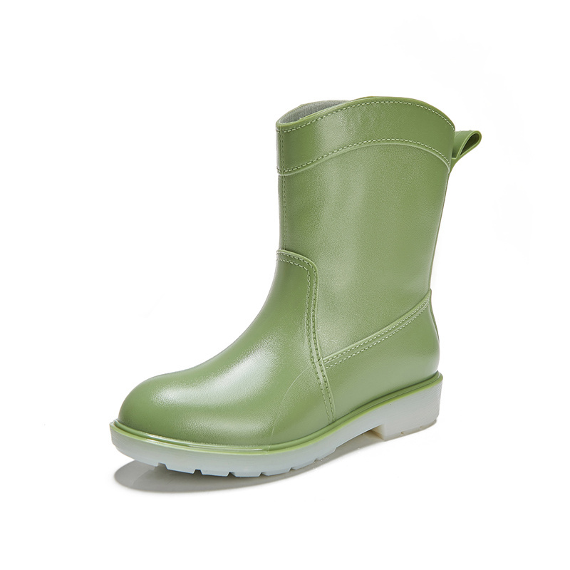 Women's Platform Mid Calf Rain Boots