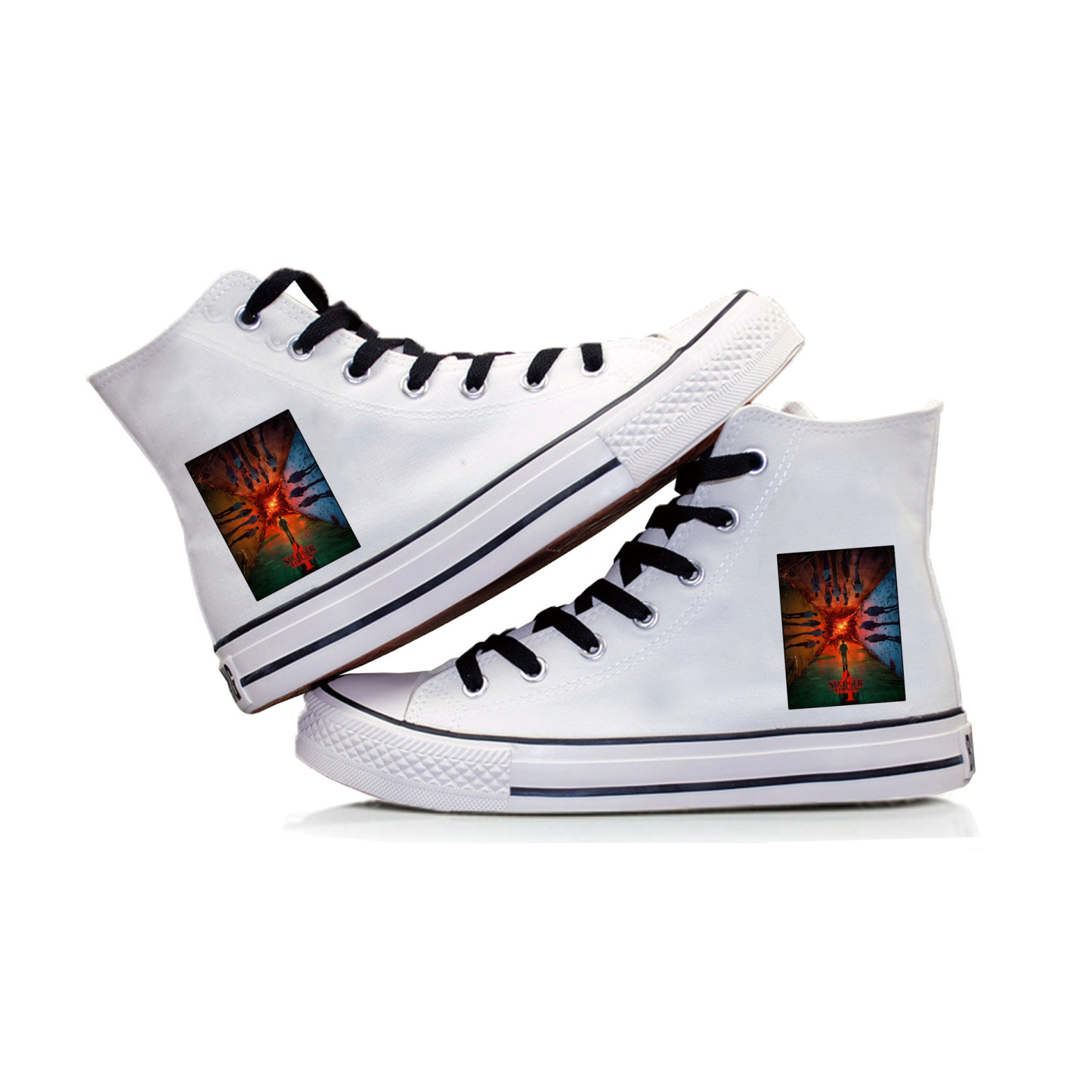 Hellfire Club High Top Sneakers Canvas Shoes Stranger Things