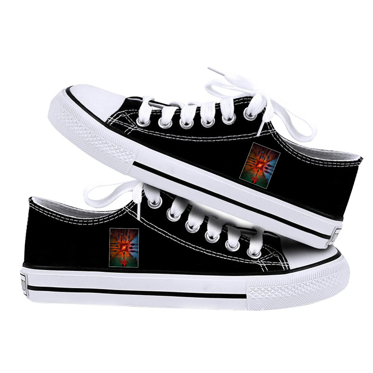 Hellfire Club High Top Sneakers Canvas Shoes Stranger Things