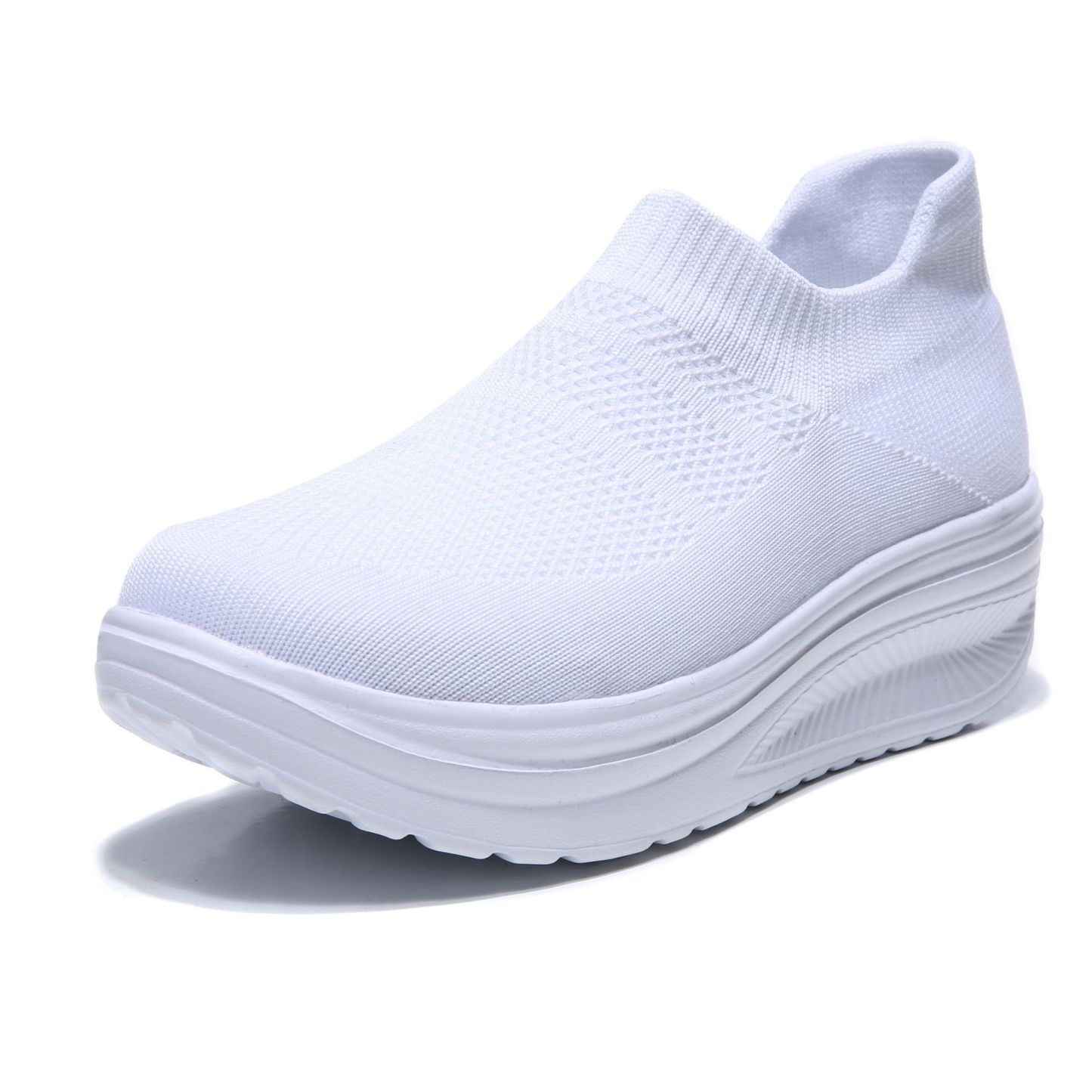Women’s Slip On Mesh Sneakers Thick Sole Shoes
