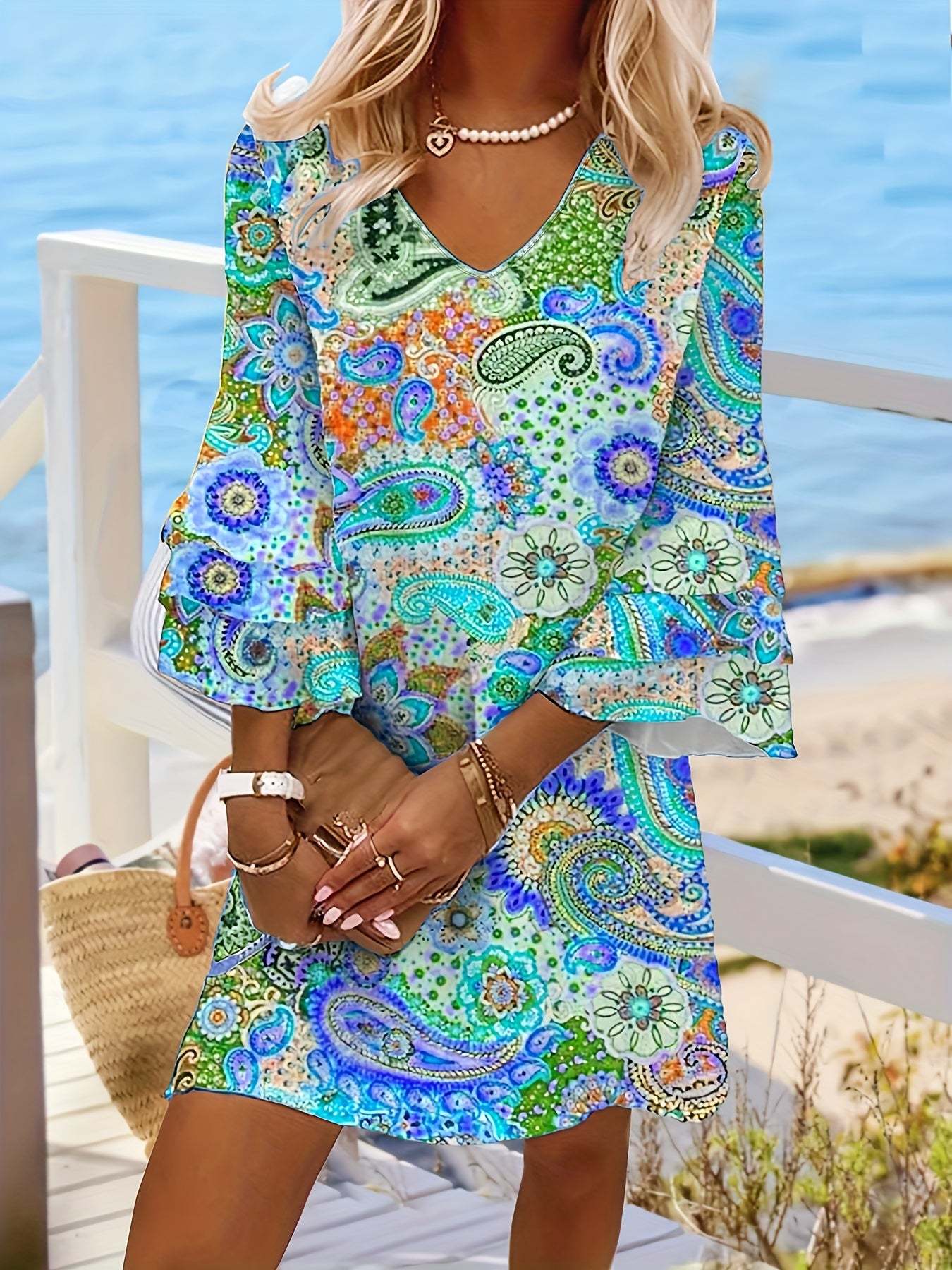 Layered Dress with Print