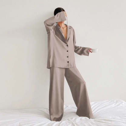 Silky Elegance OverSized Pajama Set