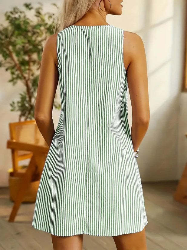 Sleeveless Striped Summer Dresses