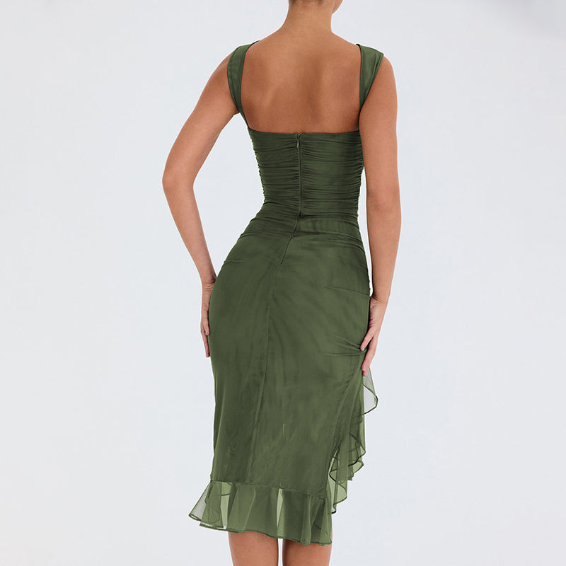 Ruffle Hem Cocktail Dress