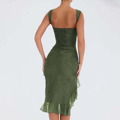 Ruffle Hem Cocktail Dress