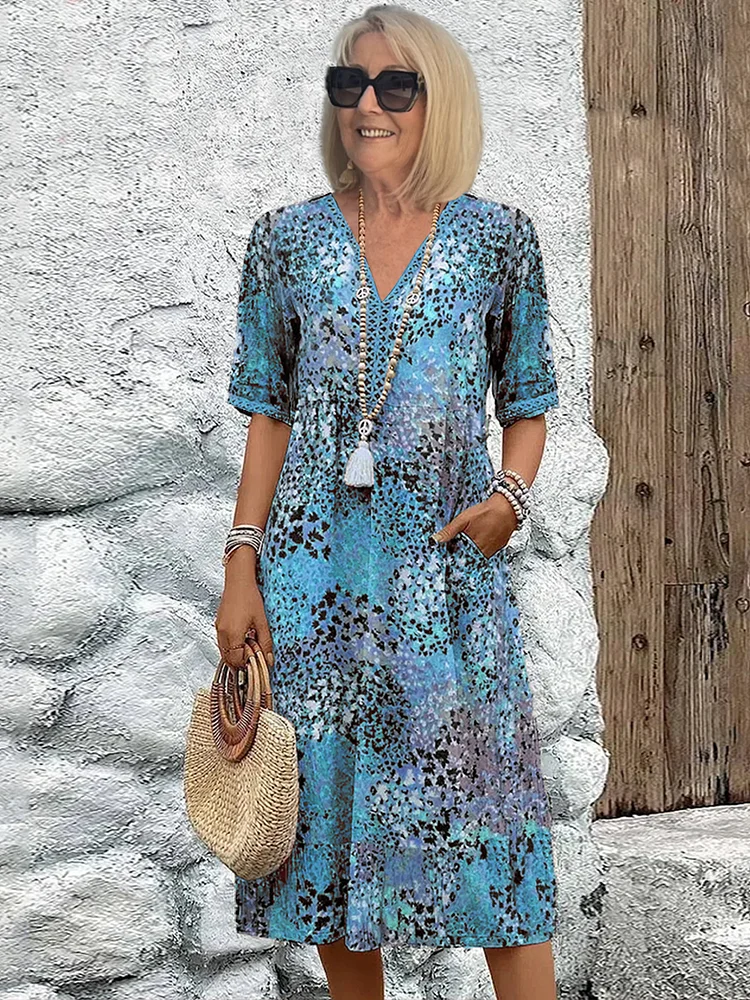 Elegant Floral Midi Dress