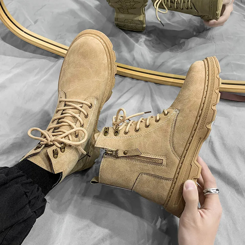 Luxury Motorcycle Outdoor Leather Boots