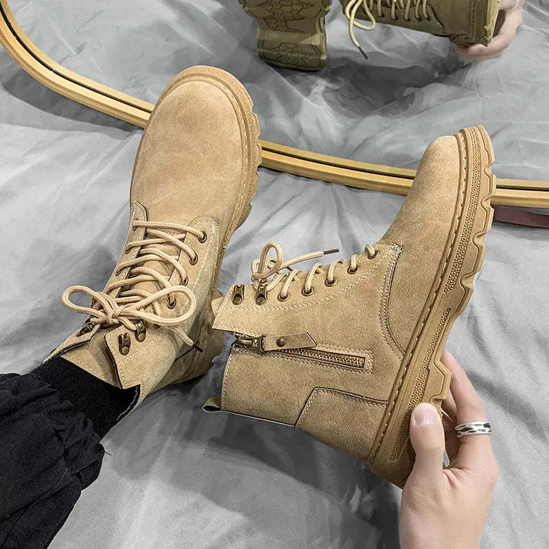 Luxury Motorcycle Outdoor Leather Boots