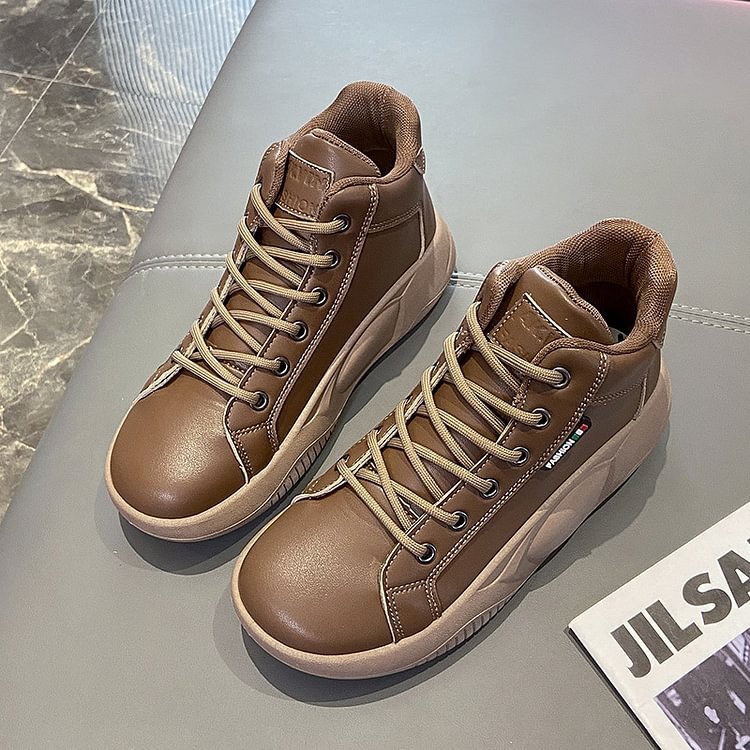 Non Slip Platform Wedge Sneakers Slip on Ankle Boots