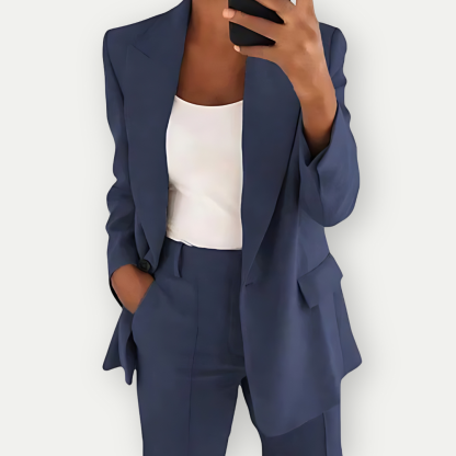 Plain Women's Blazer Set