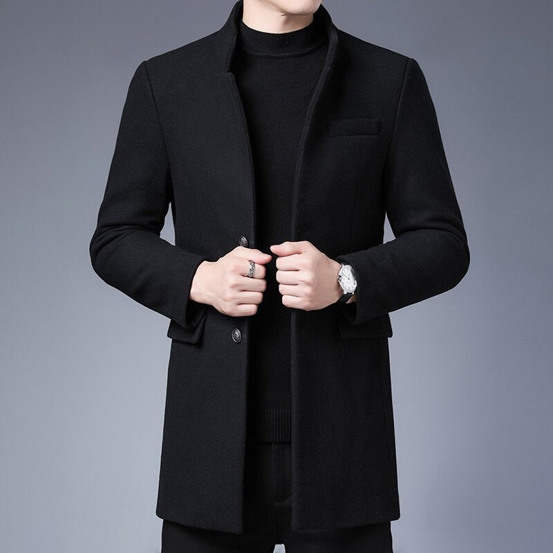 Effen Wool Trench Coat Windproof