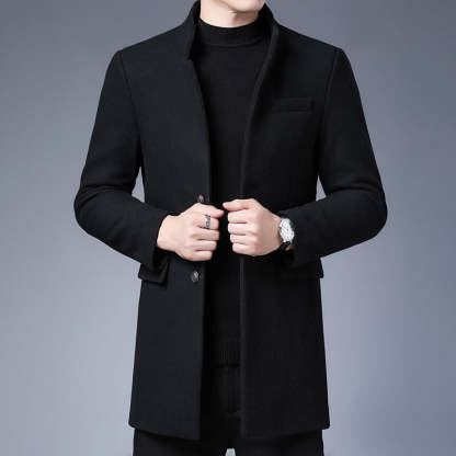 Effen Wool Trench Coat Windproof