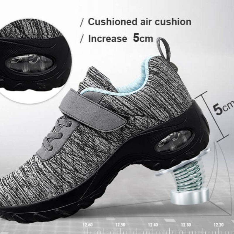Women Orthopedic Shoes Pain Relief Air Cushion Wide Toebox High Quality Material Elastic Non-Slip Velcro Sneakers