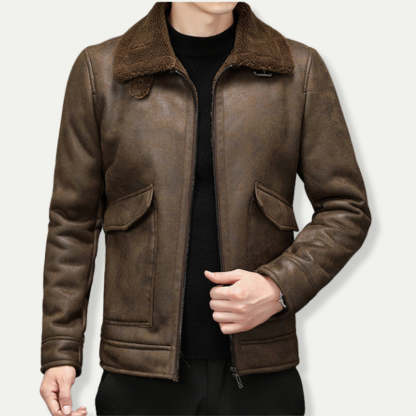 Suede Look Biker Jacket