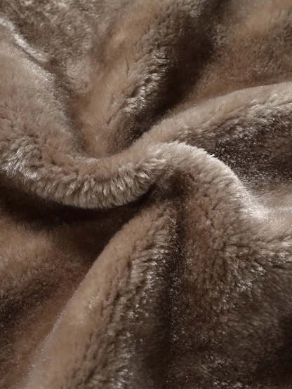 Quilted Vegan Leather Jacket with Shearling Collar