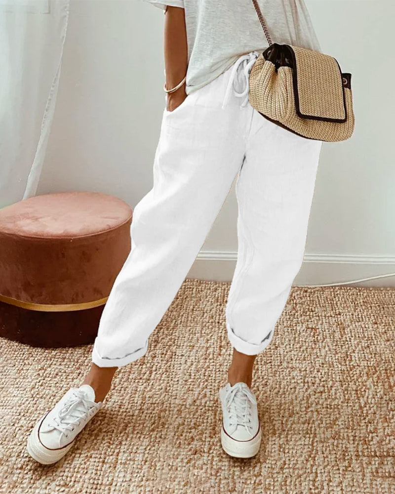 Anti-Sweat Luxe Linen Pants