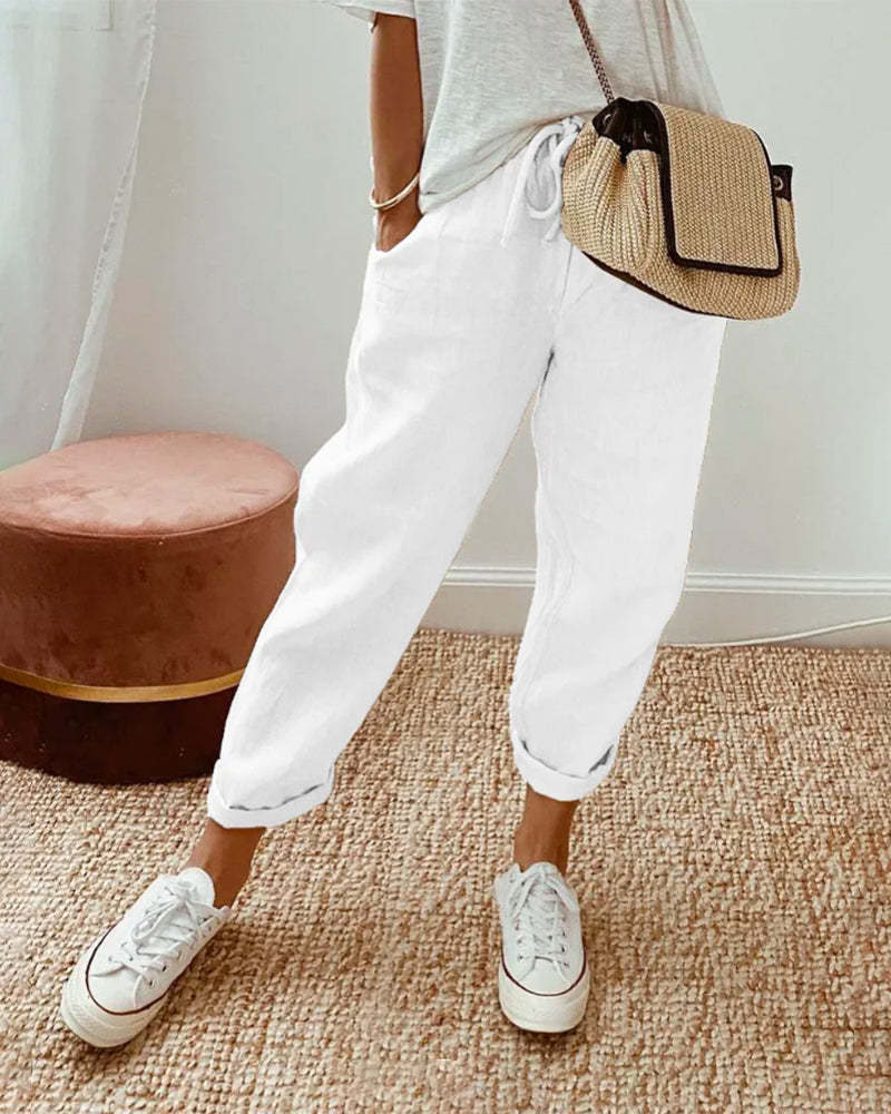 Anti-Sweat Luxe Linen Pants