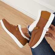 Women's Flat Slip-On Bootie Warm Lining Ankle Snow Boots