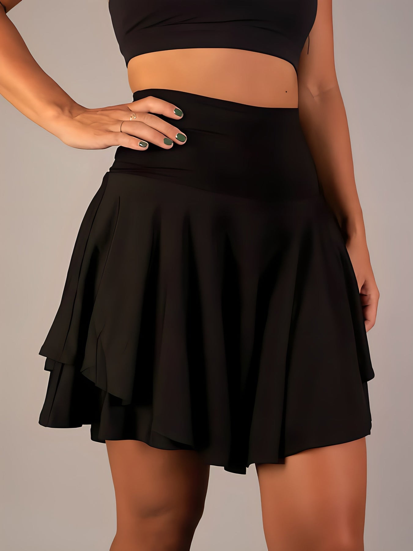 Stylish Mini Skirt With Shorts
