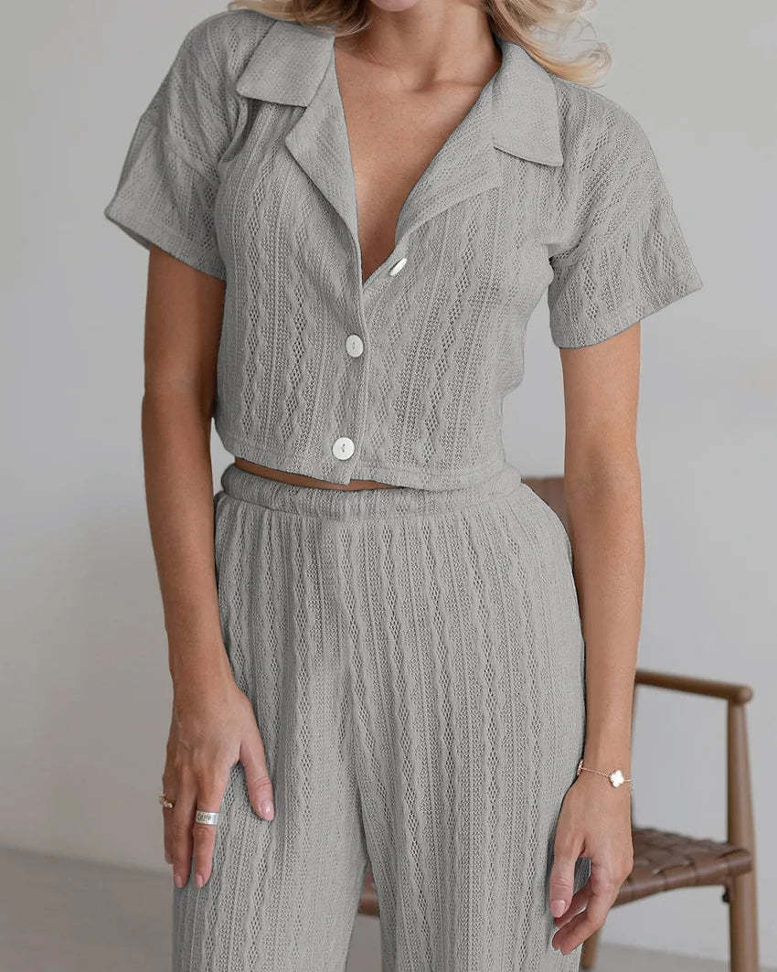 Textured Loungewear Set