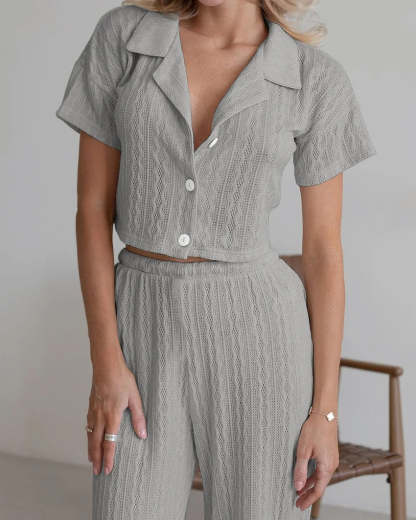 Textured Loungewear Set