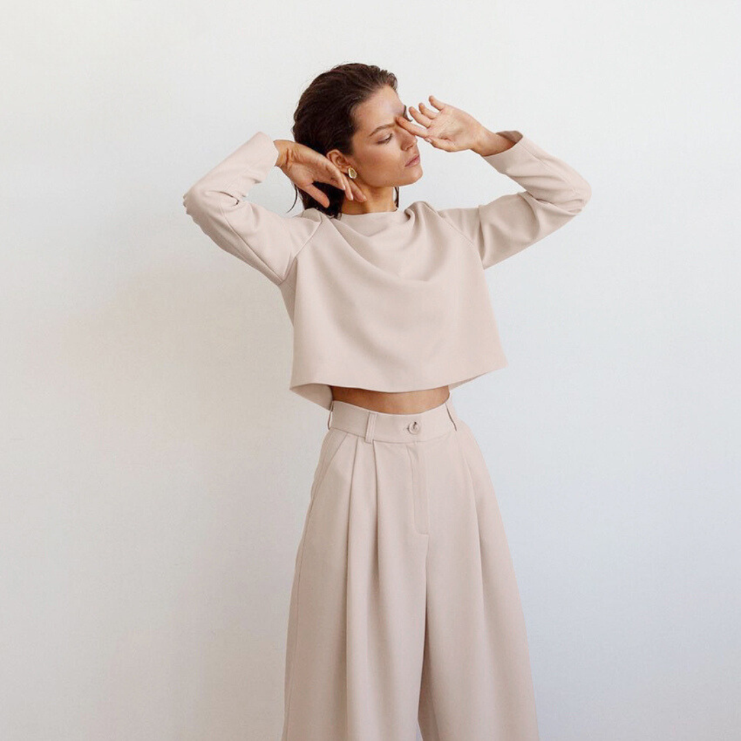 Plain Two Piece Palazzo Set