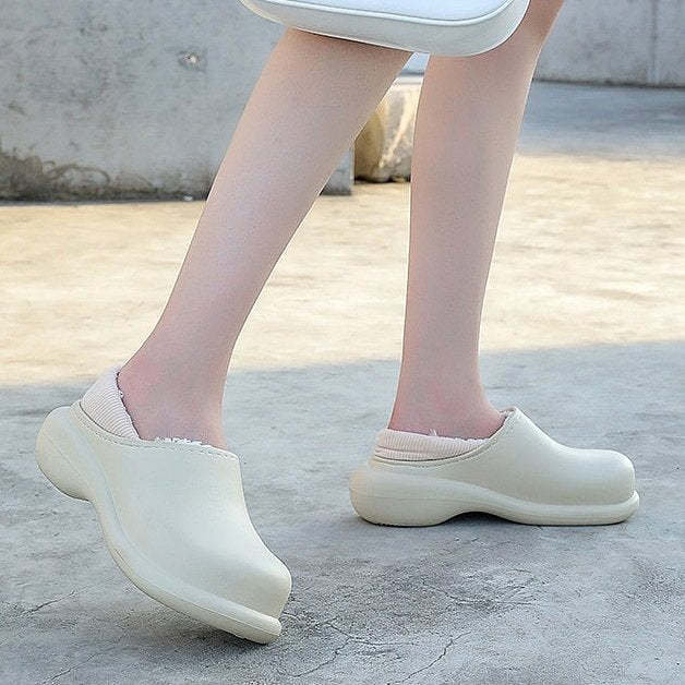 Women Cute Fur Slippers Elastic EVA Winter Shoes