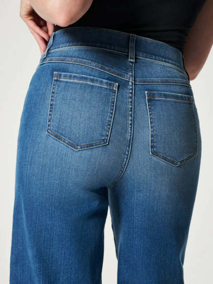 Pull-On Jeans With Wide Legs