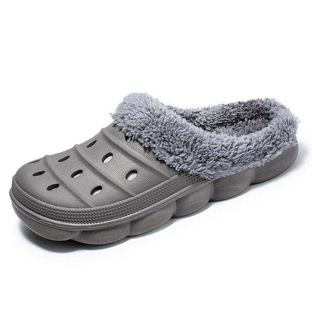 Fluffy Plush Slippers Plus Size EVA Men Clogs