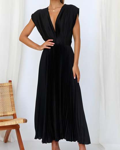 Flowy V-Neck Midi Dress