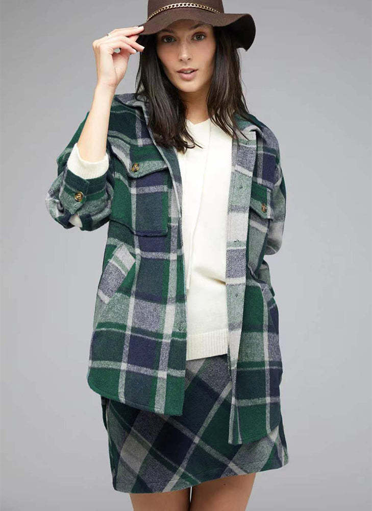 Plaid Charm OverSized Shirt Jacket