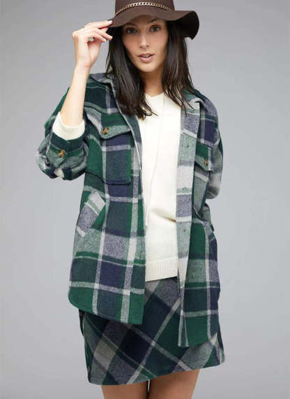 Plaid Charm OverSized Shirt Jacket