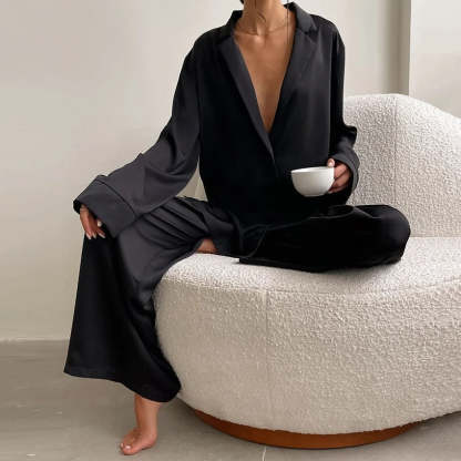 Silky Elegance OverSized Pajama Set