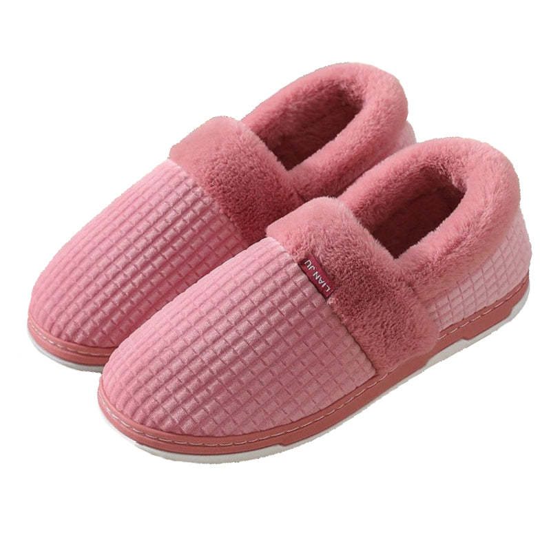 Men Colorful Home Fur Slippers Winter Shoes