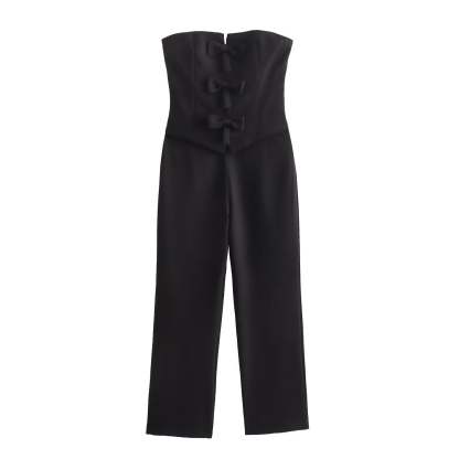 Elegant Strap w Detail Jumpsuit