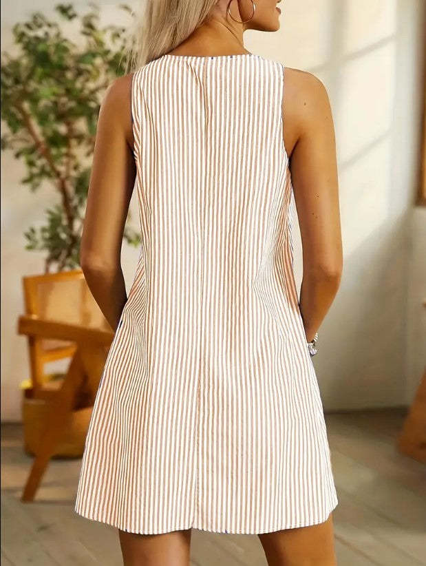 Sleeveless Striped Summer Dresses