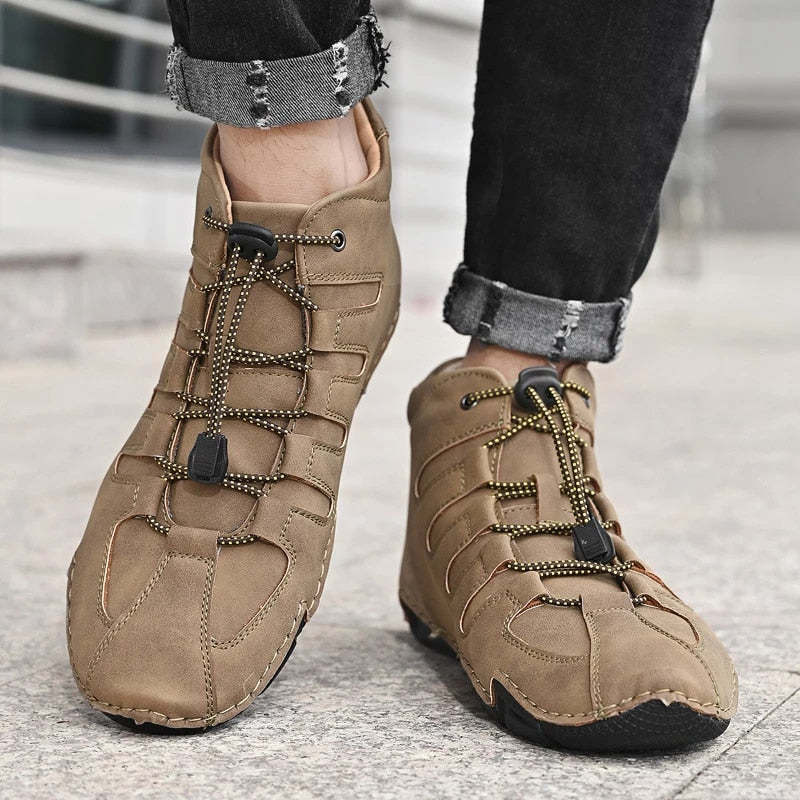 Men Orthopedic Shoes Retro Warm Ankle Boots