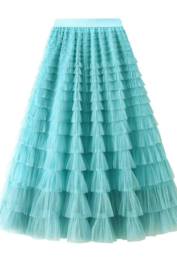Maxi tulle skirt