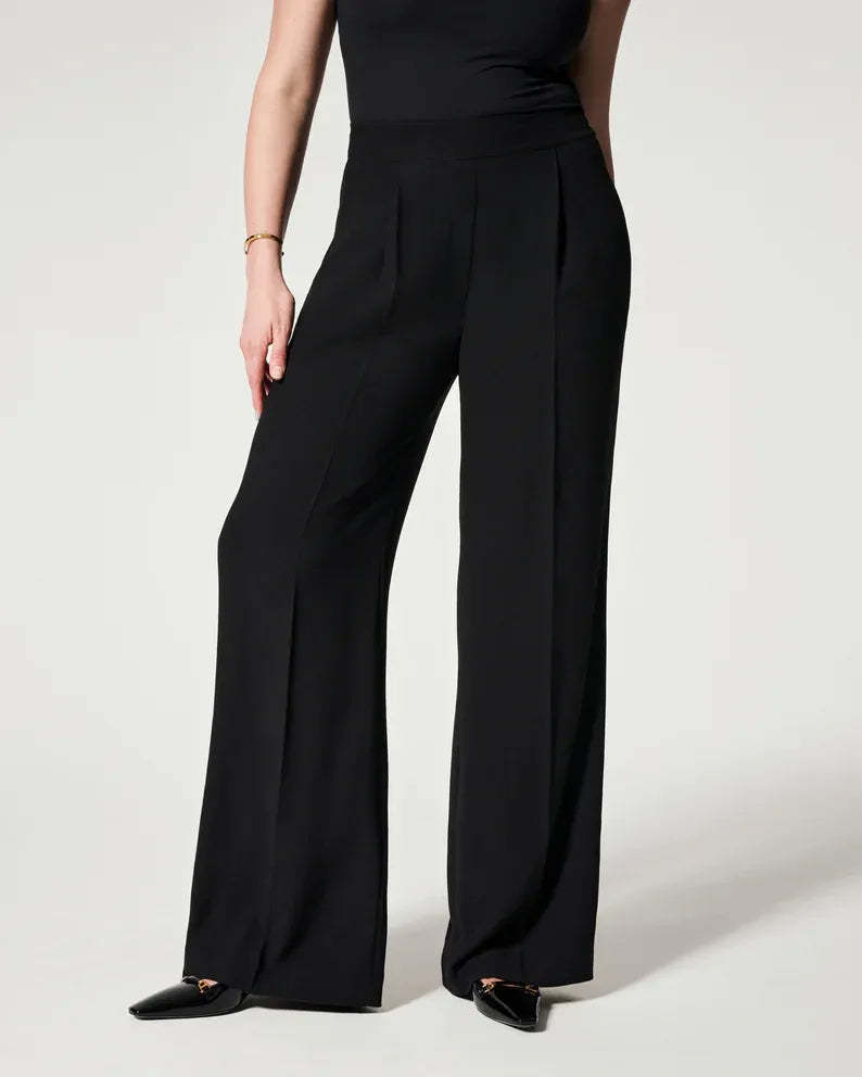 Pleated Wide Leg Trousers