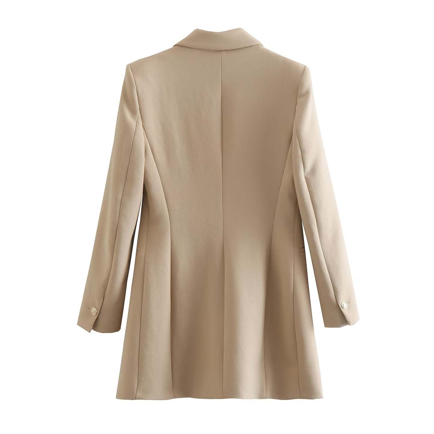 Long Ladies Blazer With Gold Button