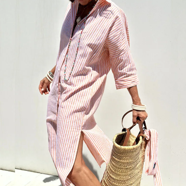 Striped Shirt Dress