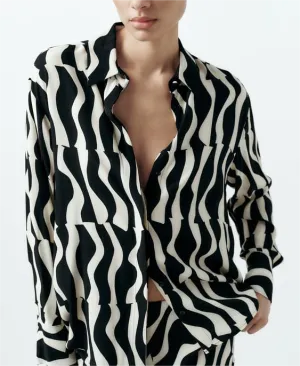 Wavy Striped Blouse