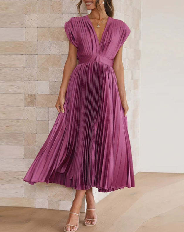 Flowy V-Neck Midi Dress