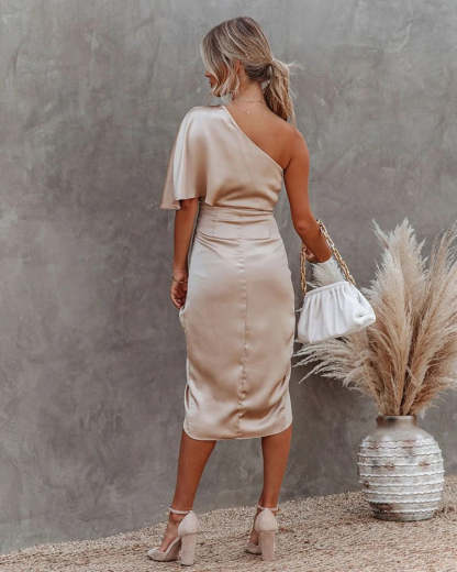 Elegant Draped Cocktail Dress