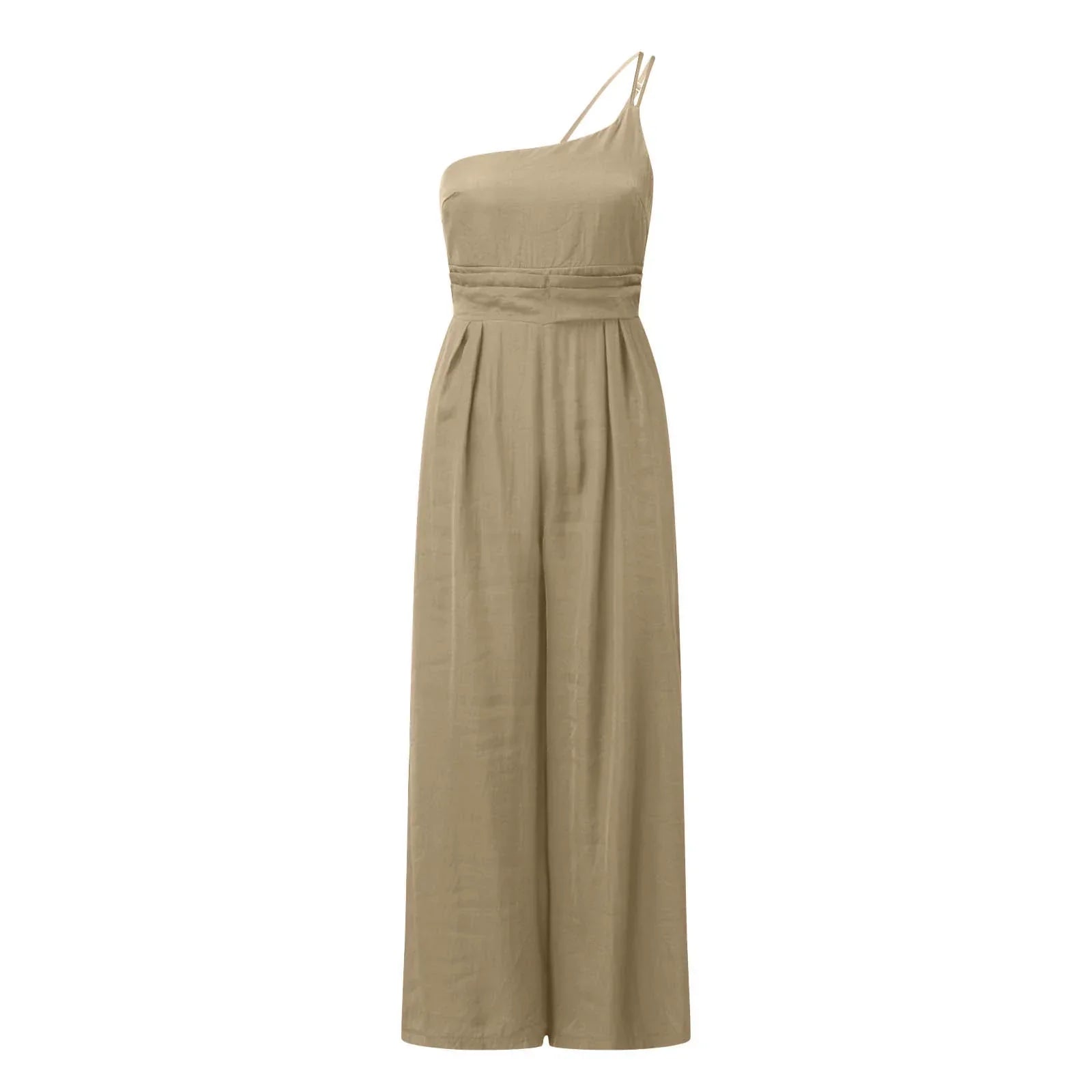 Linen Sling Jumpsuit with Wide Legs