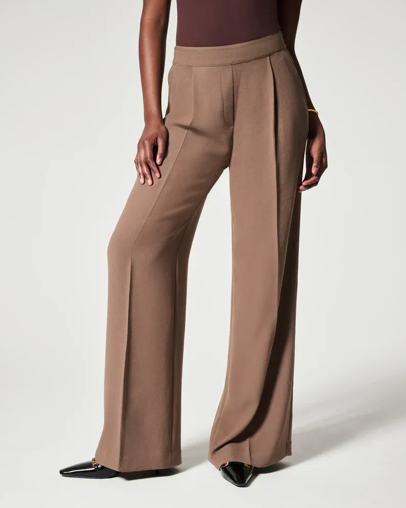 Pleated Wide Leg Trousers