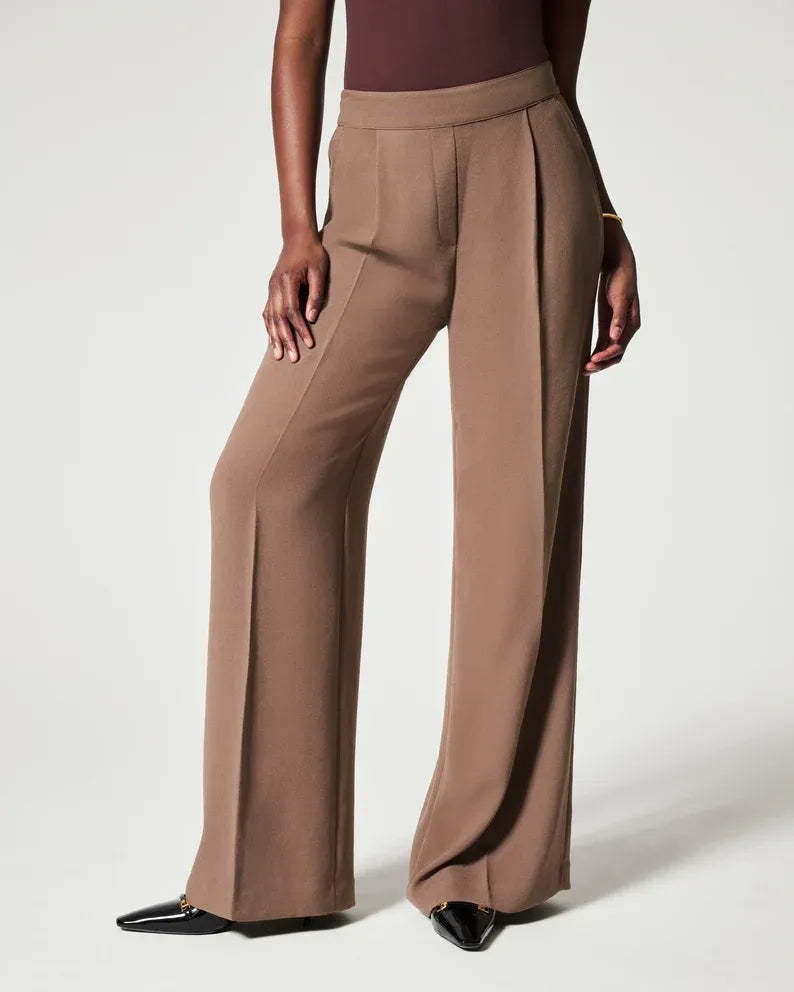 Pleated Wide Leg Trousers